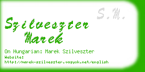 szilveszter marek business card